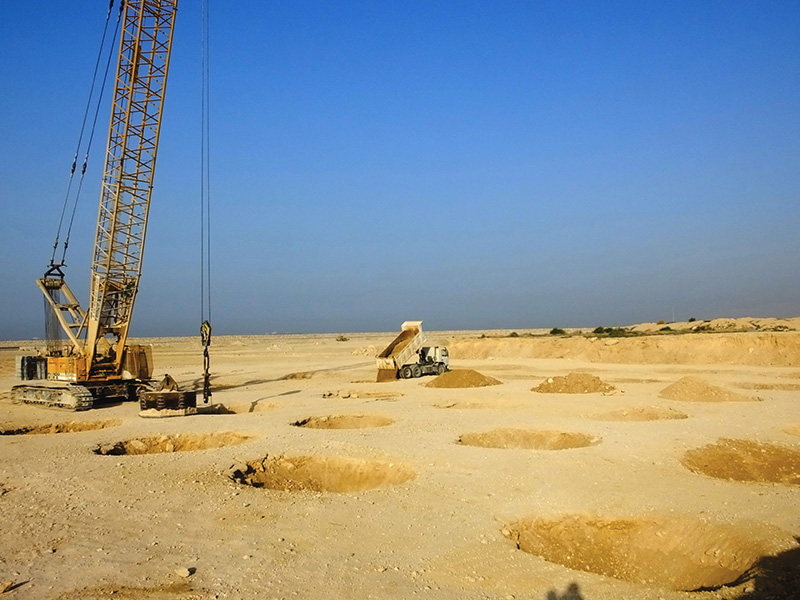 عملیات بهسازی اراضی سایت شرکت کود شیمیایی اوره هرمز