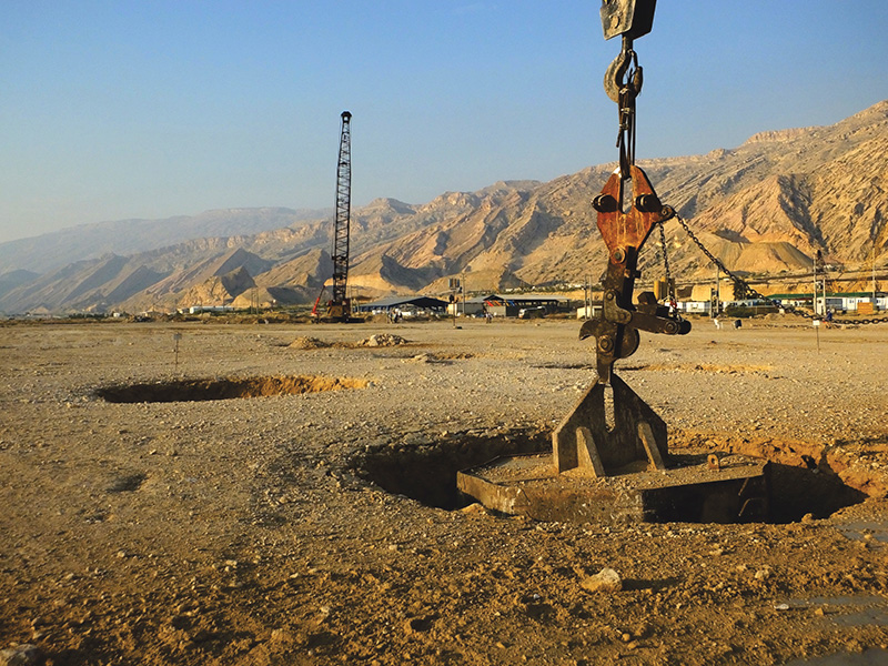 عملیات بهسازی اراضی سایت شرکت کود شیمیایی اوره هرمز