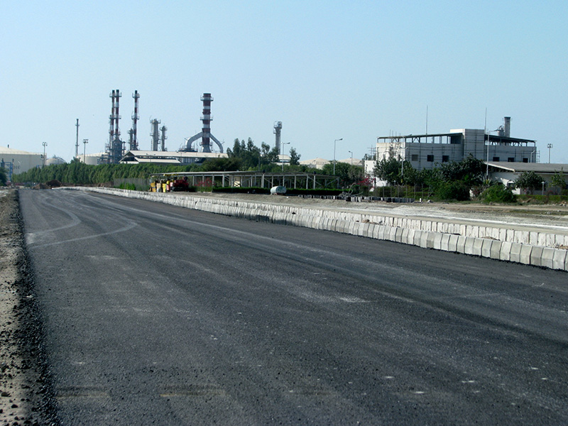 Lavan Oil Refinery Asphalt Paved Road